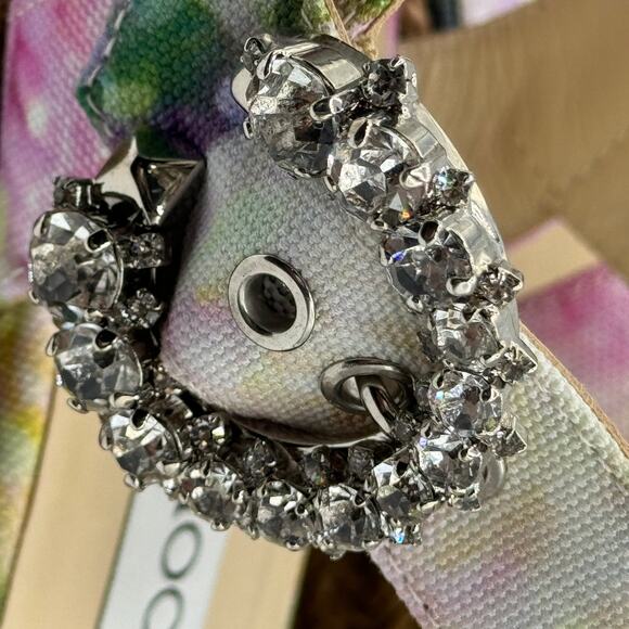 Jimmy Choo Mirabelle Crystal Embellished Wedges Sandals EU 37 - Picture 7 of 9